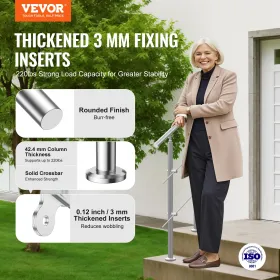 31.5in gelændere til udendørs trin 2 tværstænger trappe til veranda dæk