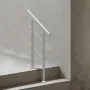 Handrails for Outdoor Steps, 31.5in Length 2 Crossbars Stair Hand Rail Kit, Transitional Stainless Steel Railings w/ Installatio
