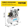 Luftkompressor 2 gallon ultra stille oliefri luftkompressor 9L