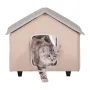 Elevated Heated Cat House, Outdoor Kitty Shelter with Timer, 600D Oxford Cloth Foldable Cat Shelter with Heated Pad for Winter t