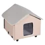 Elevated Heated Cat House, Outdoor Kitty Shelter with Timer, 600D Oxford Cloth Foldable Cat Shelter with Heated Pad for Winter t