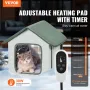 Elevated Heated Cat House, Outdoor Kitty Shelter with Timer, 600D Oxford Cloth Foldable Cat Shelter with Heated Pad for Winter t