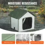 Elevated Heated Cat House, Outdoor Kitty Shelter with Timer, 600D Oxford Cloth Foldable Cat Shelter with Heated Pad for Winter t