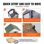 Elevated Heated Cat House, Outdoor Kitty Shelter with Timer, 600D Oxford Cloth Foldable Cat Shelter with Heated Pad for Winter t