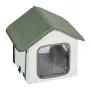 Elevated Heated Cat House, Outdoor Kitty Shelter with Timer, 600D Oxford Cloth Foldable Cat Shelter with Heated Pad for Winter t