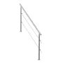 180.1 cm Handrails for Outdoor Steps 2 Crossbars Staircase for Porch Deck