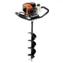 Benzindrevet pæleboremaskine 52CC 1450W med 6" og 10" bor og 3