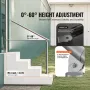 Handrails for Outdoor Steps, 39.4in / 100cm Deck Railing Kit Wall Floor Mounted, Railings for Outside Steps with Installation Ki