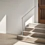 Handrails for Outdoor Steps, 39.4in / 100cm Deck Railing Kit Wall Floor Mounted, Railings for Outside Steps with Installation Ki