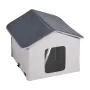 Heated Cat House, Outdoor Kitty Shelter with Timer, 600D Oxford Cloth Foldable Cat Shelter with Heated Pad for Winter to Stay Wa