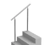 Handrails for Outdoor Steps, 39.4in / 100cm Length Stair Hand Rail Kit, Transitional Stainless Steel Railings with Installation 