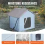 Heated Cat House, Outdoor Kitty Shelter with Timer, 600D Oxford Cloth Foldable Cat Shelter with Heated Pad for Winter to Stay Wa