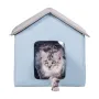 Heated Cat House, Outdoor Kitty Shelter with Timer, 600D Oxford Cloth Foldable Cat Shelter with Heated Pad for Winter to Stay Wa