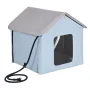 Heated Cat House, Outdoor Kitty Shelter with Timer, 600D Oxford Cloth Foldable Cat Shelter with Heated Pad for Winter to Stay Wa