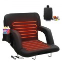 Double Heated Back Support Stadium Seat Portable Reclining Bleacher Chair