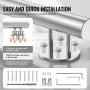 149.9 cm Handrails for Outdoor Steps Staircase for Porch Deck Side-mount