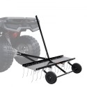 Tow Behind Dethatcher 48" Lawn Dethatcher Rake for ATV or Mower 24 Tines