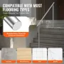 Handrails for Outdoor Steps, 59 in/ 150cm Length Stair Hand Rail Kit, Transitional Stainless Steel Railings with Installation Ki