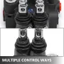 Hydraulic Valve 2 Spool Hydraulic Directional Control Valve 11gpm Hydraulic Control Valve Double Acting for Tractors Loaders Tan