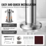 Handrails for Outdoor Steps, 31.5in / 80cm Deck Railing Kit Wall Floor Mounted, Railings for Outside Steps with Installation Kit
