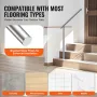 Handrails for Outdoor Steps, 31.5in / 80cm Deck Railing Kit Wall Floor Mounted, Railings for Outside Steps with Installation Kit