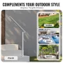 Handrails for Outdoor Steps, 31.5in / 80cm Deck Railing Kit Wall Floor Mounted, Railings for Outside Steps with Installation Kit