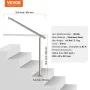 Handrails for Outdoor Steps, 31.5in / 80cm Deck Railing Kit Wall Floor Mounted, Railings for Outside Steps with Installation Kit