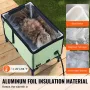 Elevated Heated Cat House, Cuboid Kitty Shelter with Adjustable Temperature and Timer, 900D Oxford Cloth Foldable Cat Shelter wi