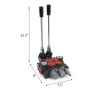 Hydraulic Valve 2 Spool Hydraulic Directional Control Valve 11gpm Hydraulic Control Valve Double Acting for Tractors Loaders Tan