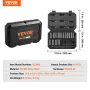 Impact Sockets Set 18pcs 6-punkts 3/8 "Drive Bit Ratchet Tool