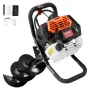 Benzindrevet pæleboremaskine 52CC 1450W med 8" bor og 1