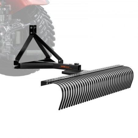 Tow Behind Dethatcher 72" 3-Point Lawn Dethatcher Rake with Attachments