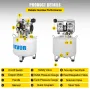 Vertical Air Compressor 8.8 Gallon Ultra Quiet Oil-free Air Compressor 40L Tank Silent Air Compressor 850W Oil free Compressor L
