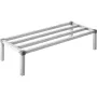 Aluminum Dunnage Rack, 48” x 20” Commercial Food Floor Rack, 12” Off the Floor, 1000 lbs Capacity All-Welded Aluminum Storage Ra
