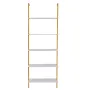 Ladder Shelf, 5-Tier Bookshelf 24x11.8in, Open Wall-Mounted Ladder Shelf with Metal Frame,Storage Rack Sundries Holder for Kitch
