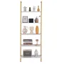 Ladder Shelf, 5-Tier Bookshelf 24x11.8in, Open Wall-Mounted Ladder Shelf with Metal Frame,Storage Rack Sundries Holder for Kitch