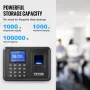Time Clock, Employee Attendance Machine with Fingerprint, and PIN Punching in One, Standalone Biometric Time Clock in Machine fo
