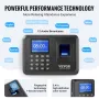 Time Clock, Employee Attendance Machine with Fingerprint, and PIN Punching in One, Standalone Biometric Time Clock in Machine fo