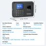 Time Clock, Employee Attendance Machine with Fingerprint, and PIN Punching in One, Standalone Biometric Time Clock in Machine fo