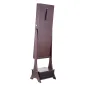 Mirror Jewelry Cabinet, Standing Mirror with Storage, Lockable Jewelry Mirror Organizer with Full Length Mirror, Velvet Lining, 