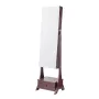 Mirror Jewelry Cabinet, Standing Mirror with Storage, Lockable Jewelry Mirror Organizer with Full Length Mirror, Velvet Lining, 