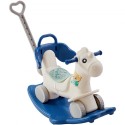 4 in 1 Rocking Horse for Toddlers 1-3 Years Ride on Toy with Sound Blue