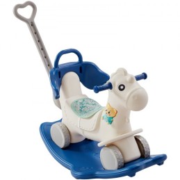 4 I 1 Rocking Horse for Toddlers 1-3 år Ride på legetøj med lydblå