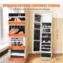 Mirror smykker kabinet 360â ° drejelig stående spejl med