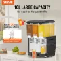 Kommerciel drik dispenser 10L x 3 tanke Kold juice isdrik
