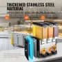 Commercial Beverage Dispenser, 3 Tanks 10 L Per Tank Juice Dispenser, 440W Stainless Steel Ice Tea Drink Machine with 45°F-54°F 