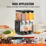 Commercial Beverage Dispenser, 3 Tanks 10 L Per Tank Juice Dispenser, 440W Stainless Steel Ice Tea Drink Machine with 45°F-54°F 