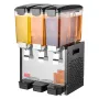 Commercial Beverage Dispenser, 3 Tanks 10 L Per Tank Juice Dispenser, 440W Stainless Steel Ice Tea Drink Machine with 45°F-54°F 