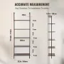 Ladder Shelf, 5-Tier Bookshelf 24x11.8in, Open Wall-Mounted Ladder Shelf with Metal Frame,Storage Rack Sundries Holder for Kitch