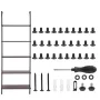Industrial Square Pipe Shelf 5 Tier 24x11.8in vægmontering til